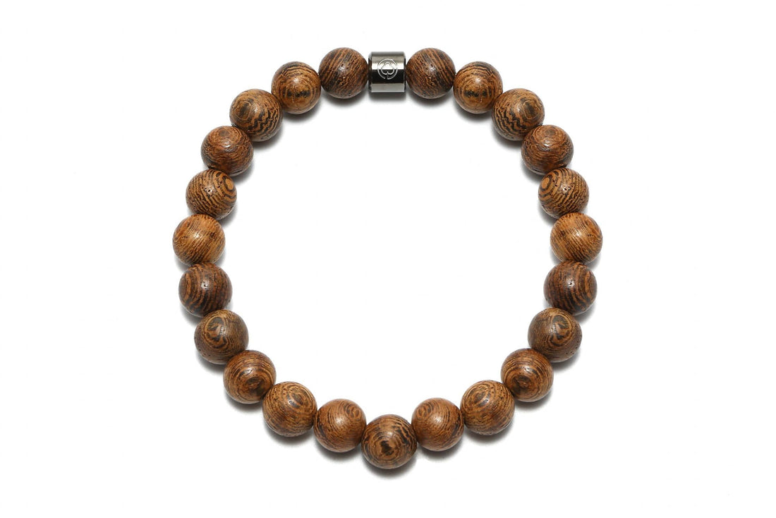 Bracelet de perles en bois de chêne