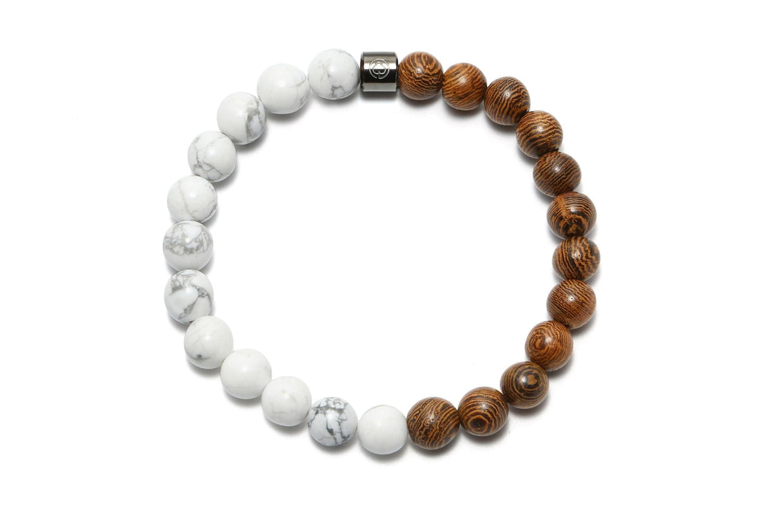 Bracelet en chêne et marbre