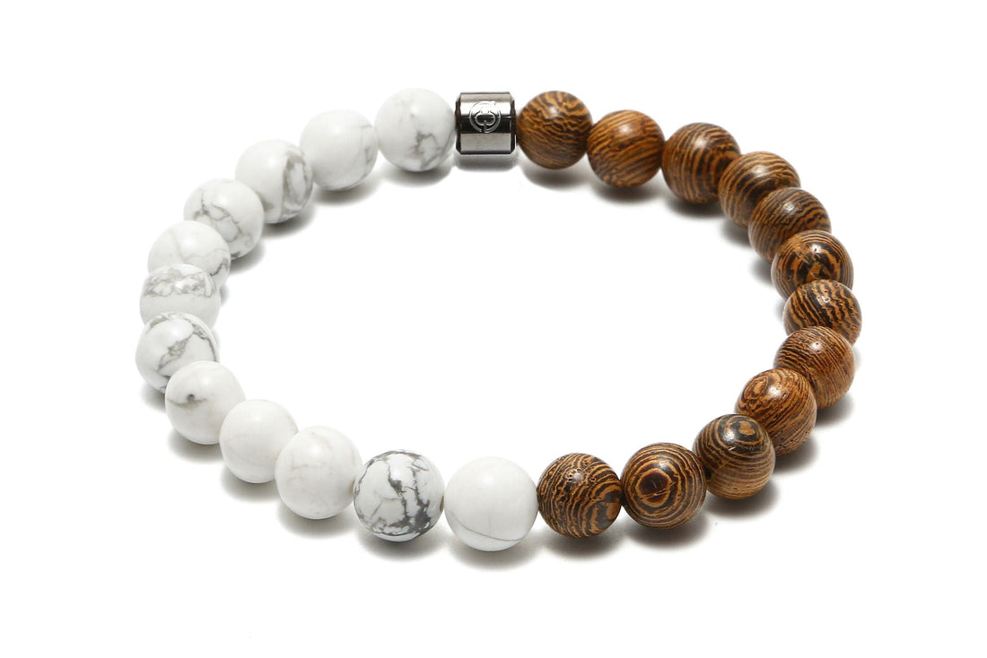 Bracelet en chêne et marbre