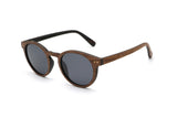 Ralph , Retro Round Wood Sunglasses - Angled