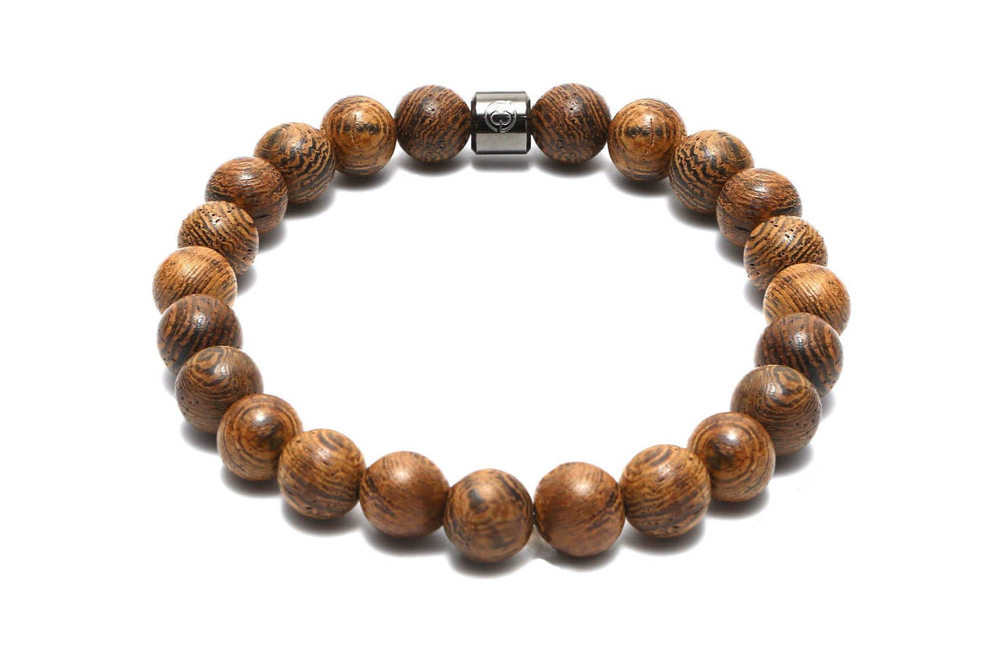 Bracelet de perles en bois de chêne