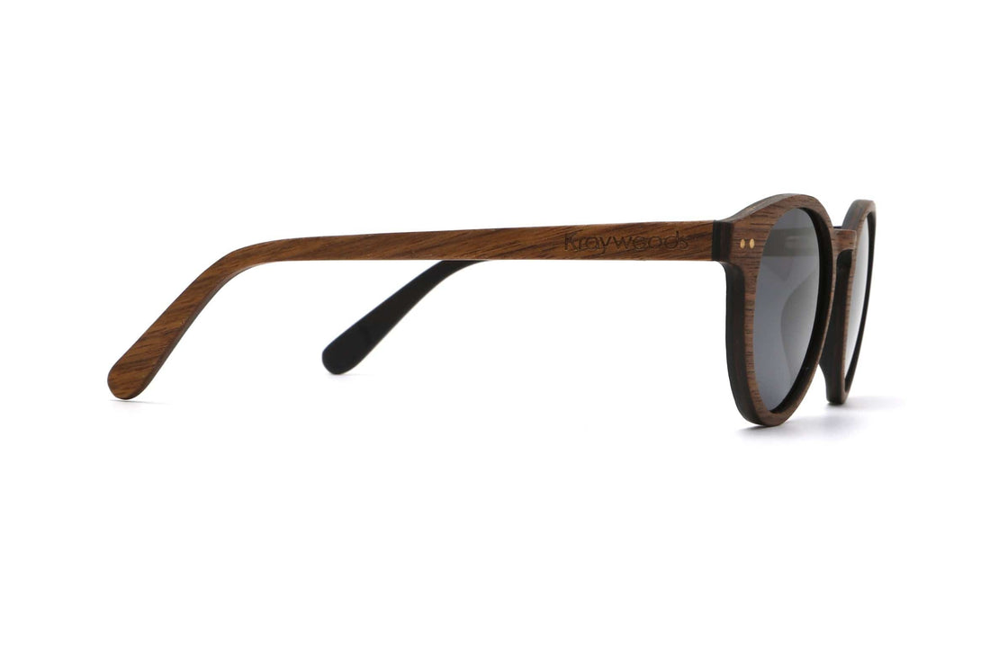 Ralph , Retro Round Wood Sunglasses - Side