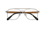 Drive Silver, Retro Square Aviator Glasses - Folded