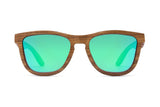 Racer, Wood Polarized Green Mirror Lunettes de soleil - Avant